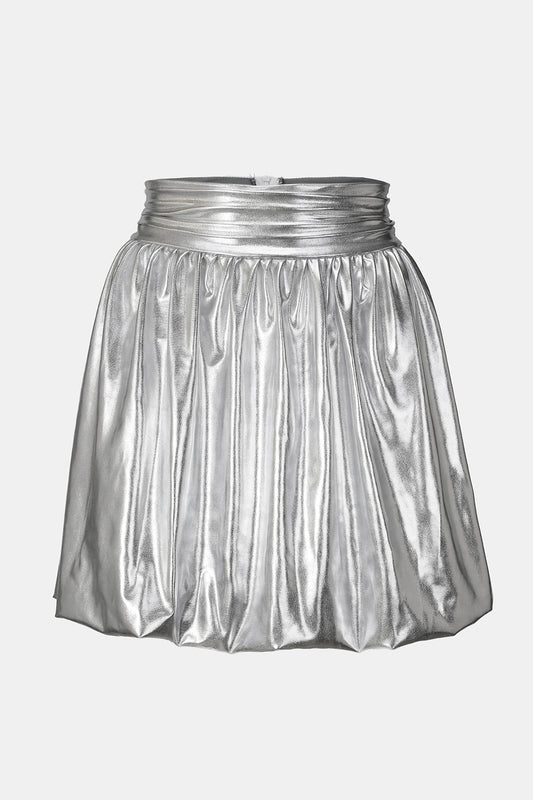 gümüş rengi balon etek